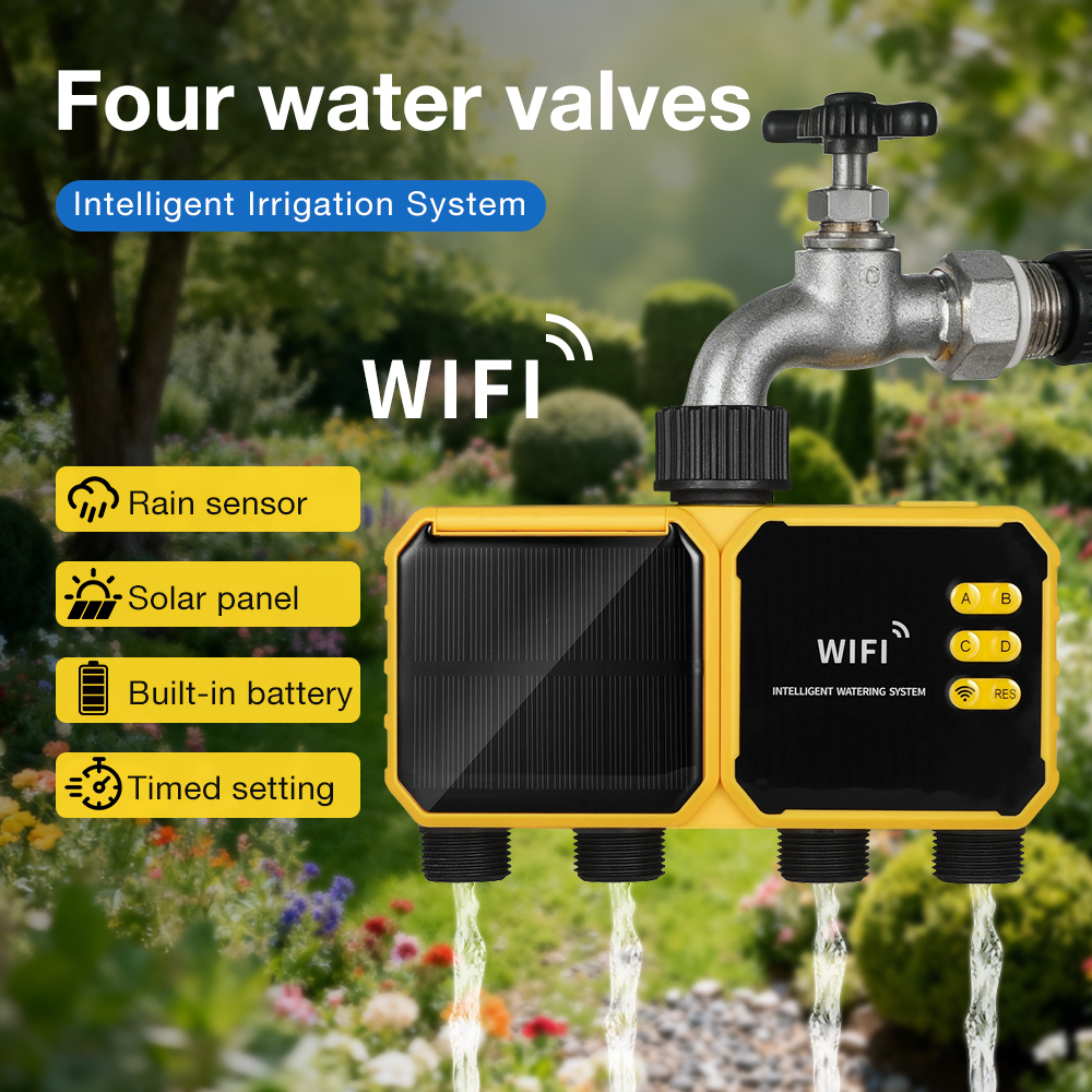 Smart Garden Refill - WiFi Solar Irrigation Timer 1/2/4 Outlets