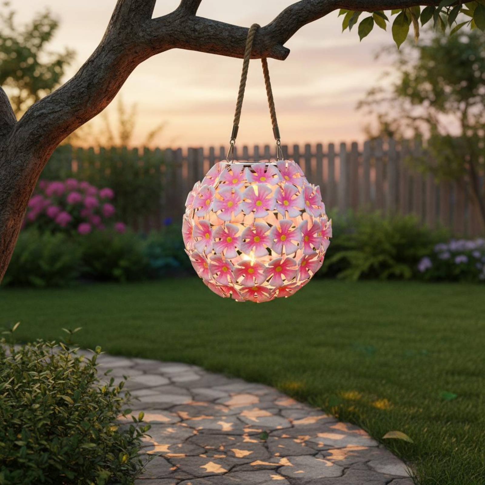 Hanging Flower Lantern Warm Wh - Smart Garden Lanterns recensie en prijs