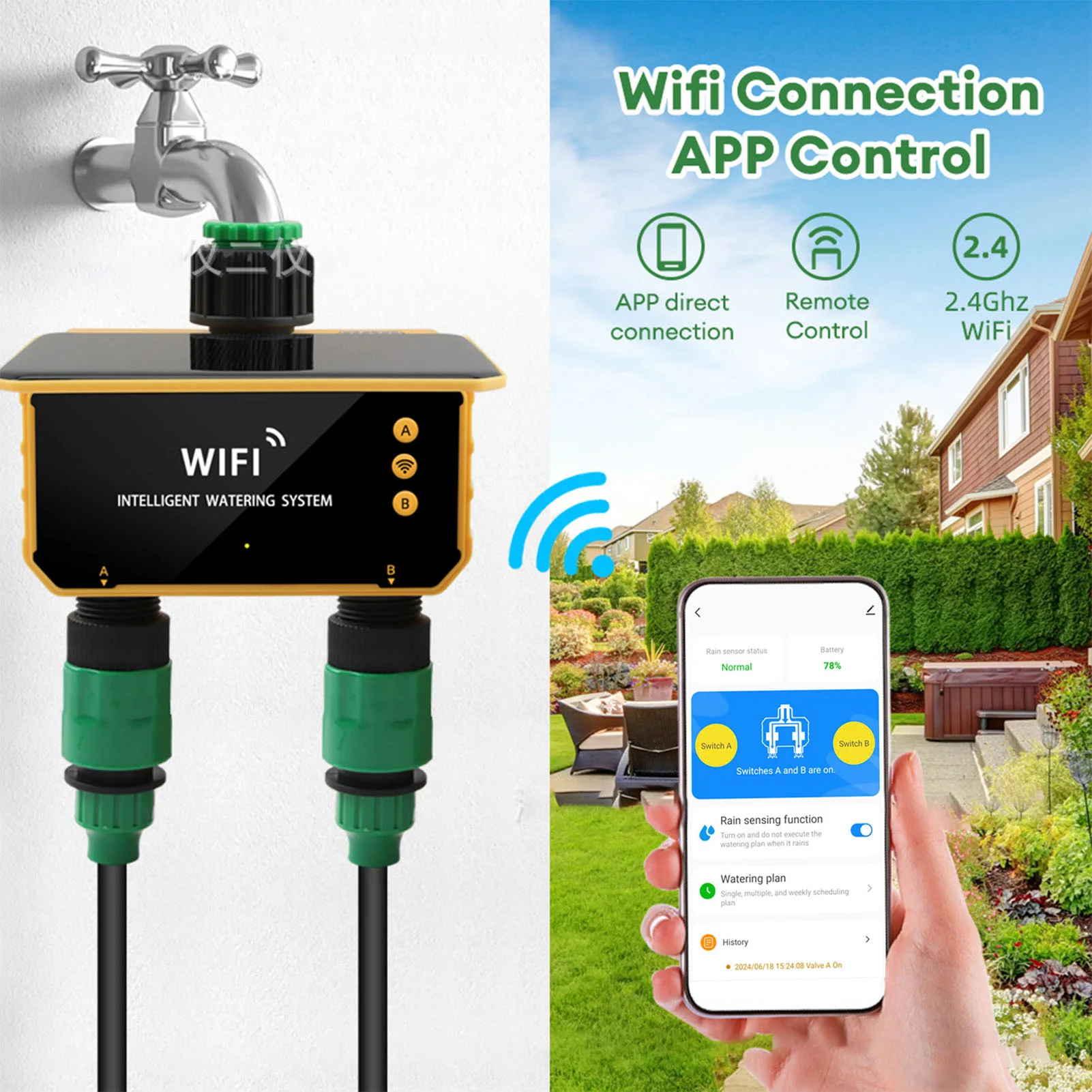 Solar WiFi Smart Irrigation Ti - Smart Garden Sprinkler recensie en prijs