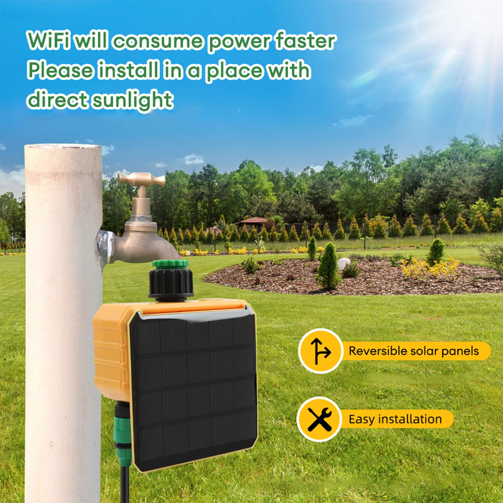 Solar WiFi Smart Irrigation Ti - Smart Garden Sprinkler recensie en prijs